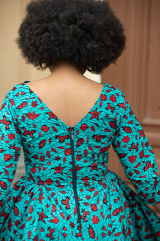 Sophie Red And Blue Dress Dresses