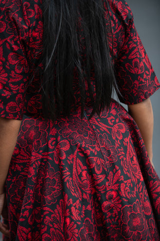OLUCHI RED AND BLACK DRESS Dresses