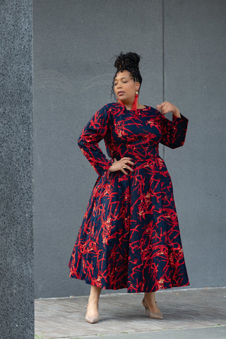 MOYO RED AND BLACK DRESS Women’s Dress
