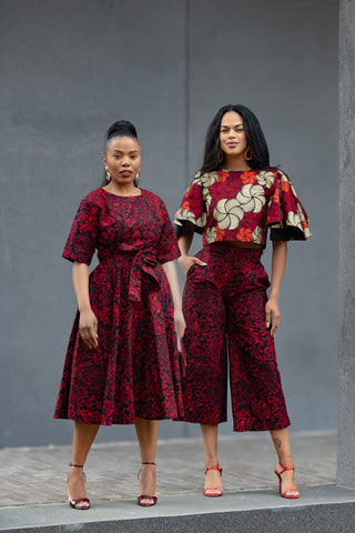 OLUCHI RED AND BLACK DRESS Dresses