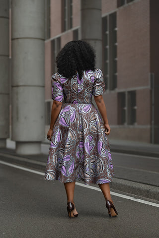 BEVERLY BROWN AND SILVER DRESS