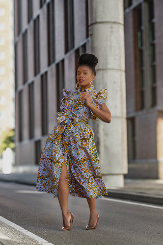Zendaya Floral Midi Dress