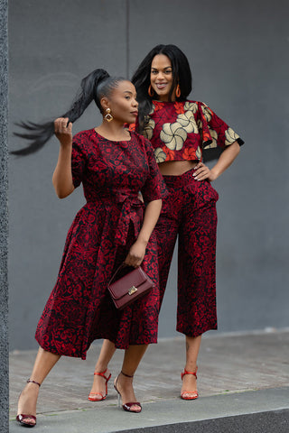 OLUCHI RED AND BLACK DRESS Dresses