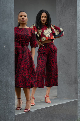 OLUCHI RED AND BLACK DRESS Dresses
