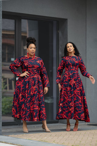 MOYO RED AND BLACK DRESS Women’s Dress