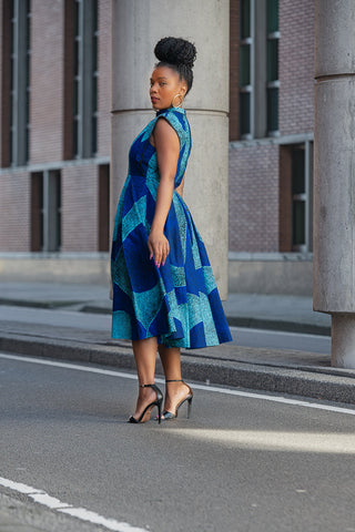 Masego Royal Blue Midi Dress