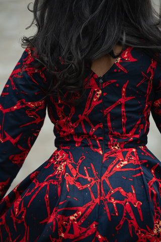 MOYO RED AND BLACK DRESS Women’s Dress