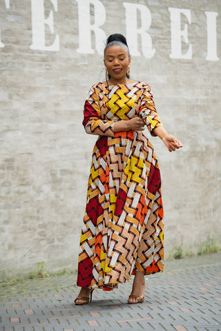 MOYO YELLOW AND ORANGE DRESS Women’s Dress