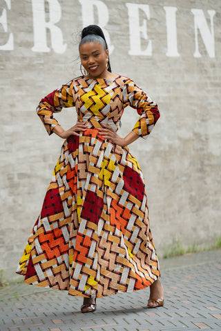 MOYO YELLOW AND ORANGE DRESS Women’s Dress