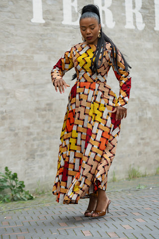 MOYO YELLOW AND ORANGE DRESS Women’s Dress
