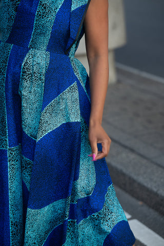 Masego Royal Blue Midi Dress