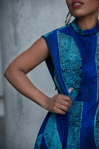 Masego Royal Blue Midi Dress