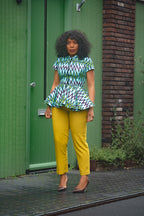 Tiwa Turquoise Peplum Top