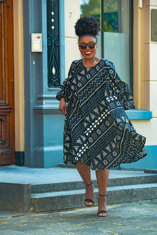 OSEYE BLACK AND BEIGE DRESS