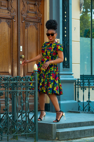 TENDAI MULTICOLOURED DRESS.