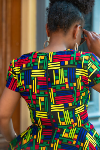 TENDAI MULTICOLOURED DRESS.