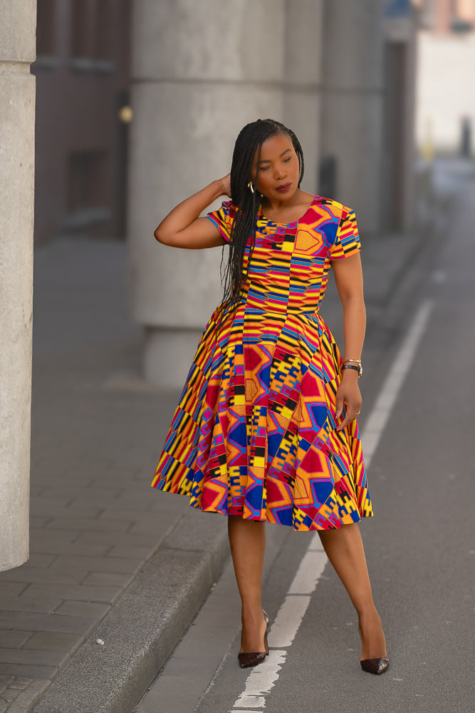 Tendai Multicoloured Kente Dress