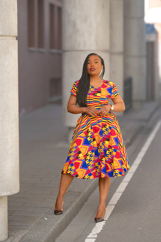 Tendai Multicoloured Kente Dress