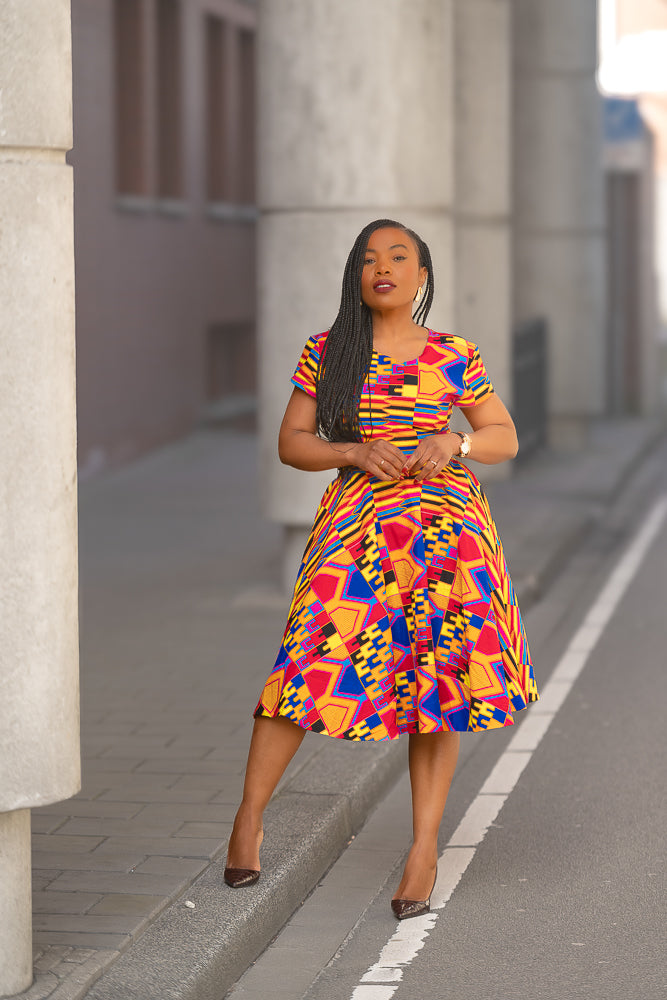 Tendai Multicoloured Kente Dress