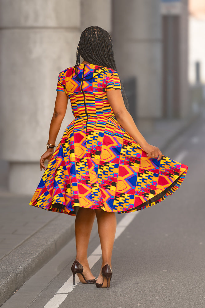 Tendai Multicoloured Kente Dress