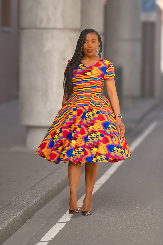 Tendai Multicoloured Kente Dress