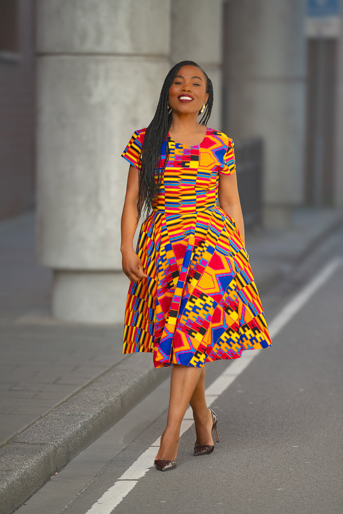 Tendai Multicoloured Kente Dress
