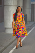 Tendai Multicoloured Kente Dress