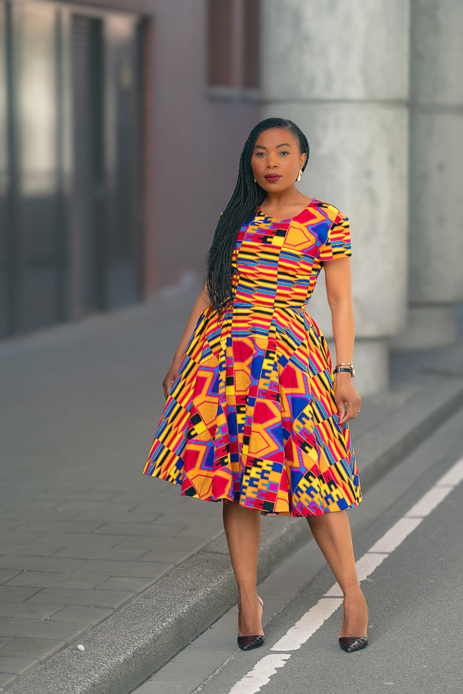 Tendai Multicoloured Kente Dress