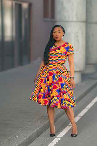Tendai Multicoloured Kente Dress