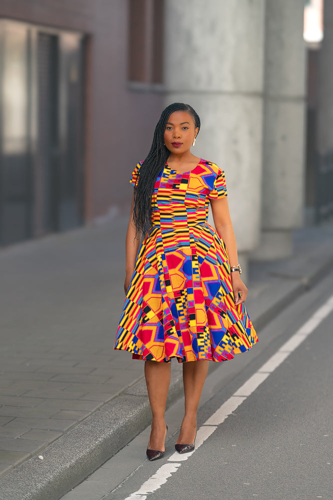Tendai Multicoloured Kente Dress