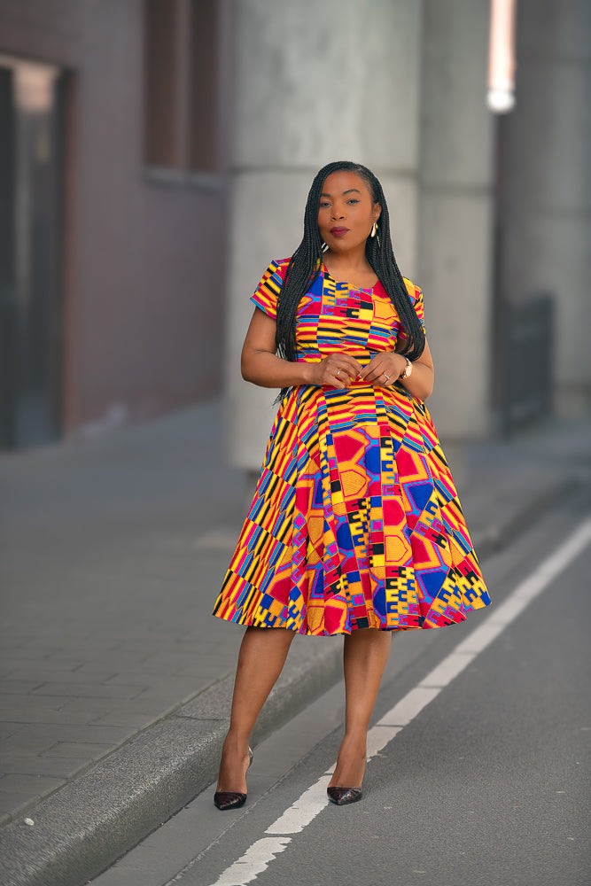 Tendai Multicoloured Kente Dress