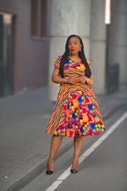 Tendai Multicoloured Kente Dress
