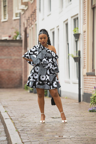 SABRINA BLACK AND WHITE LAYERED SET Outfit Sets