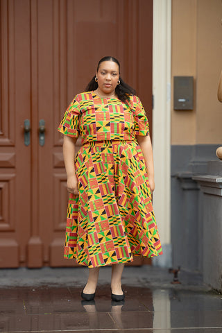 Teju Kente Skirt Set Clothing