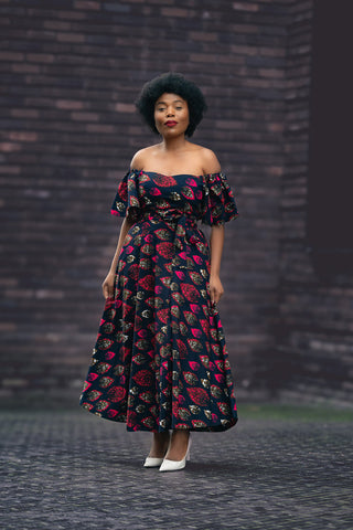 Maya Black Invisible Front Slit Dress Dresses