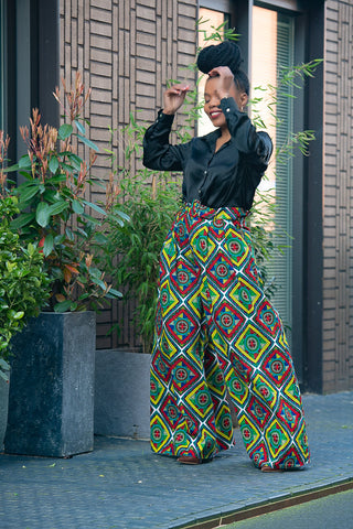 ESHE MULTICOLOUR PALAZZO TROUSER