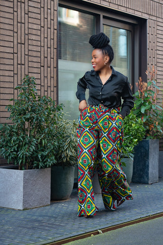 ESHE MULTICOLOUR PALAZZO TROUSER