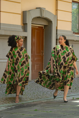 Kenya Green And Black Hi Low Dress Women’s Dress