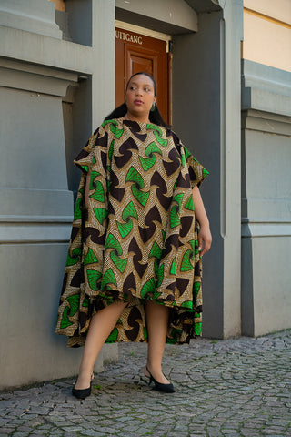 Kenya Green And Black Hi Low Dress Women’s Dress