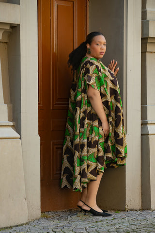 Kenya Green And Black Hi Low Dress Women’s Dress