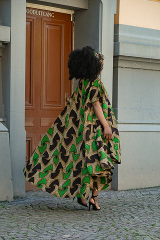 Kenya Green And Black Hi Low Dress Women’s Dress