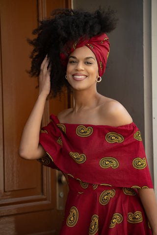 Oyin Red And Yellow Headwrap Accessories