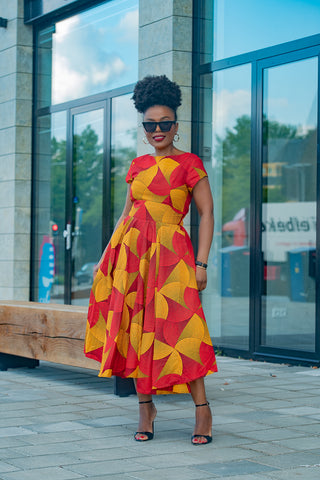 MARIGOLD FLARE DRESS