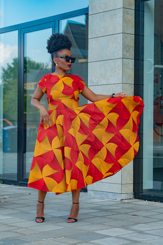 MARIGOLD FLARE DRESS