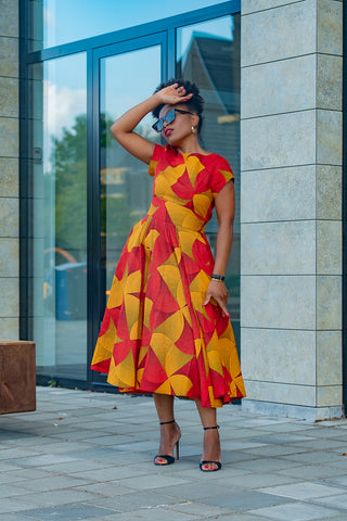 MARIGOLD FLARE DRESS