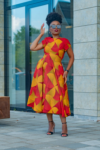 MARIGOLD FLARE DRESS