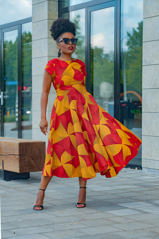 MARIGOLD FLARE DRESS