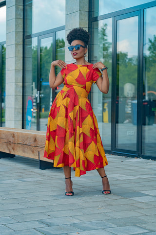 MARIGOLD FLARE DRESS