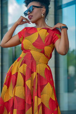 MARIGOLD FLARE DRESS