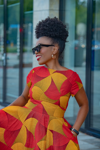 MARIGOLD FLARE DRESS